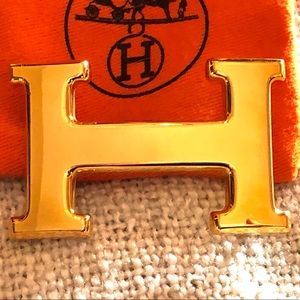 Hermès Reversible Belt Navy & White